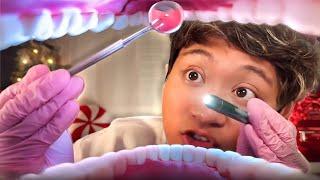 Weird dentist eats candy from your teeth  ASMR Dentist Roleplay