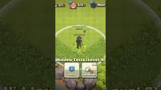 Level 1 to level max hidden Tesla clash of clans #clashofclans #subscribe #coc #supercell #shorts