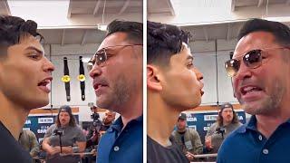 Ryan Garcia HEATED Confrontation With Oscar De La Hoya As He DEMANDS Fight