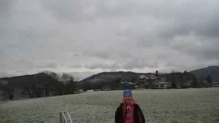 First flight with paramotor 29.12.2008