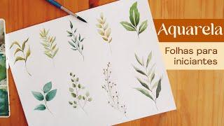 FOLHAS EM AQUARELA | Fácil para iniciantes