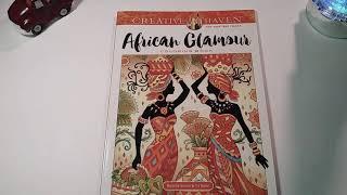 African Glamour Coloring Book Flip Through