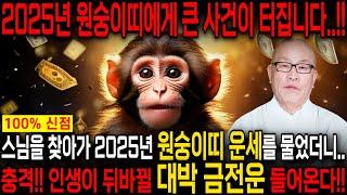 2025년 미리보는 을사년 원숭이띠운세축하드립니다! 2025년 금전,귀인,문서운 한번에 다 들어온다! 원숭이띠분들 인생이 바뀝니다! 56년생 68년생 80년생 92년생 운세