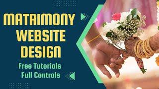 Indian Matrimony Website Design for all Community | Full tutorials and Support | NaaDaaR.com