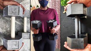 PVC plastic 5 kg Dumbbells Set DIY for Home Gym | Dumbbells weight for Men and women | gym exercise