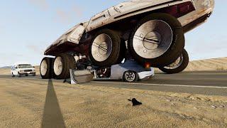 Beamng Drive - Realistic Rollover Crashes #8