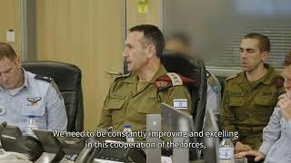 Chief of the General Staff, LTG Herzi Halevi at the IAF’s Ops Room: