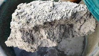 ASMR: Reused Pure Cement Crumbling in Water   Extremely Satisfying #watercrumbling #asmr