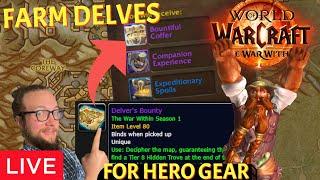 LIVE - DELVER'S BOUNTY! Can we farm these? Let's find out - The War Within World of Warcraft