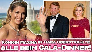 Königin Máxima der Niederlande überstrahlte alle beim königlichen Gala-Dinner mit ihrer Tiara!