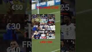 Choose your trio with €100- France edition #football #viral #zidane #mbappe #footuber7