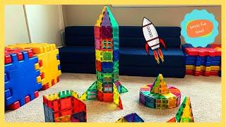 Magnetic Tiles Ideas  | Building Blocks Magnet Blocks Space Station | Magnet Tiles Space Station