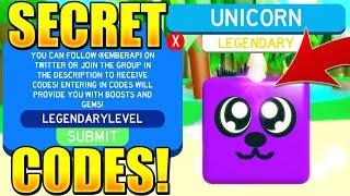 SECRET LEGENDARY PET CODES IN SLAYING SIMULATOR! Roblox