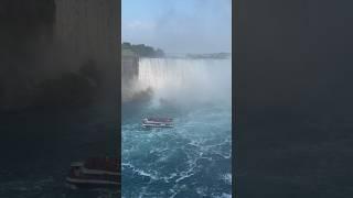 Horseshoe Falls, the largest of the three Niagara Falls, straddles the border between US and Canada!