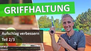 Tennis Aufschlag verbessern - Die Griffhaltung -  Aufschlagen mit Kontinentalgriff (2/3)