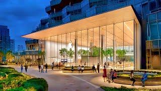 𝟰𝗞 𝗛𝗗𝗥   2024 The LARGEST & Most Stunning Apple Store Bangkok| Thailand Walking Tour