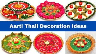 6 Aarti Thali Decoration Ideas Simple | Last minute Diwali thali decoration ideas