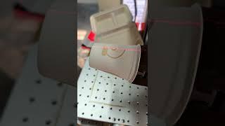 Bingyan CO2 laser marking machine marking paper cups ~ fast speed, clear marking, never fades!