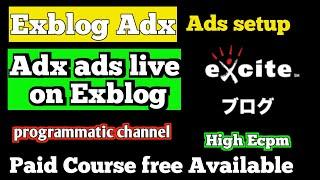 Exblog Adx Ads Setup Updated New Method 2024 | Exblog High Ecpm | Programmatic  ADX Ads Setup