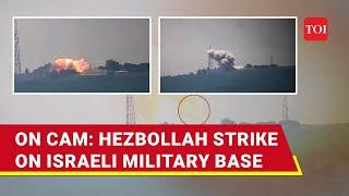 Israeli Military Base On Fire After Hezbollah Drone Causes Blast; Massive Rocket Attack By Hamas