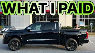 All The Financial Details Of The 2024 Toyota Tundra 1794 TRD Trade