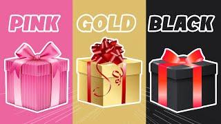 Choose Your Gift!  Gold, Pink or Black ⭐️How Lucky Are You?  #trending #quiz #viralvideo #unique