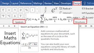 How to Insert All the Mathematical Symbols in Microsoft Word Class 11