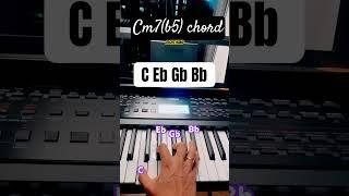 Cm7(b5) chord #pianotutorial #pianolessons #piano