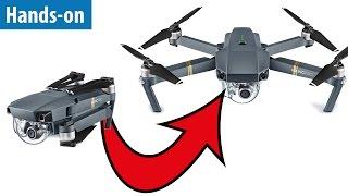 Falt-Drohne: DJI Mavic Pro im Hands-on / Test-Flug in 4K (UHD) | deutsch / german