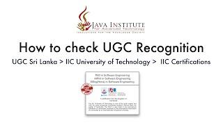 How to check UGC Recognition - UGC Sri Lanka | IIC University of Technology