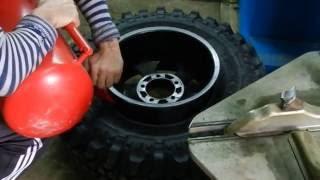Fail pumping tires. Explosion tire. Неудачная накачка шин