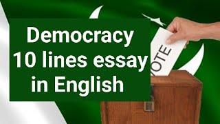 10 lines on Democracy in English,