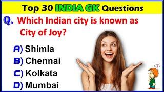 Top 30 INDIA Gk Question and Answer | Gk Questions and Answers | GK Quiz | Gk Question |GK GS quiz