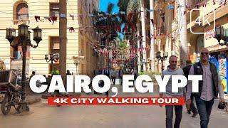  Explore Cairo, Egypt - Downtown Cairo Walking Tour - 4K HDR - 60pfs