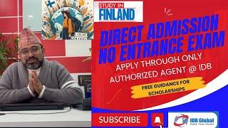 Now Direct Admission In Finland no Entrance | Good news FINLAND @ apply Only authorized agent IDB