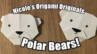 Nicole's Origami Originals: Polar Bears!