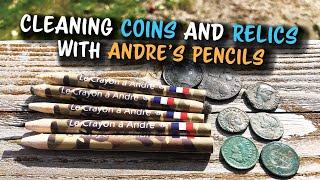 Cleaning Coins and Relics with Andre's Pencils
