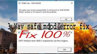 3 way to fix safe mode error in pubg lite | pubg lite fix safe mode | The khanshab