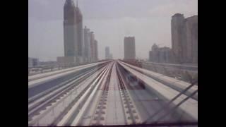 Dubai metro, from the front window