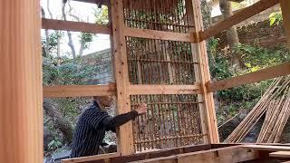 Earth Wall - Bamboo Lattice  土壁ー竹小舞