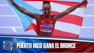 Jasmine Camacho-Quinn de Puerto Rico gana el bronce en 100 m Vallas | Juegos Olímpicos París 2024