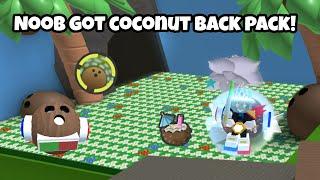 MY ALT GOT THE COCONUT BACKPACK! (bee swarm simulator)