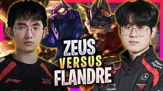 T1 ZEUS vs JDG FLANDRE! - T1 Zeus Plays Rumble TOP vs JDG Flandre Skarner! | Season 2024