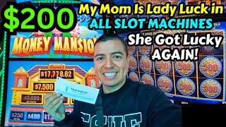 Yaamava Casino: $200 My Mom Got Lucky In ALL Slot Machines