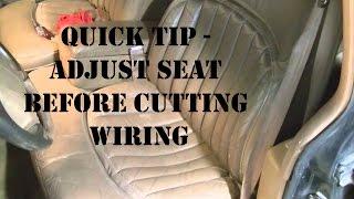 Adjust Seat Before You Cut Wiring (Demo Derby Tips)