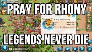 Pray For Legend Rhony ( Legends Never Die) | Rise of Kingdoms