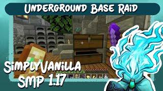 Raid on underground base in Simply Vanilla - Minecraft 1.17.1 SMP