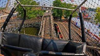 Lost Coaster Of Superstition Mountain On Ride POV - Indiana Beach