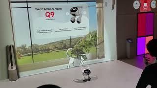 LG Q9 Smart Home AI Agent Robot Display Booth At CES 2024 Las Vegas Nevada