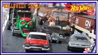 EVIL Cars and Trucks on RAMPAGE! -  Hot Wheels Halloween Stop Motion